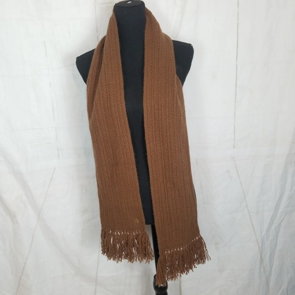 Lauren Ralph Lauren brown lambswool rabbit hair blend scraf